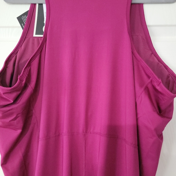 J.Dow Fitness NWT Women's  Raspberry Pink Racer Back Workout Bodysuit Jumpsuit - Picture 8 of 9